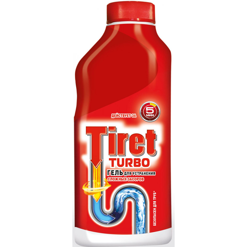  
Гель для удаления засоров "Tiret Turbo", 500 мл
