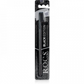  
R.O.C.S. Зубная щетка Black Edition Classic, средняя жесткость, цвет черный
