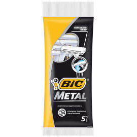 Набор бритв без сменных картриджей BIC Metal 5 шт