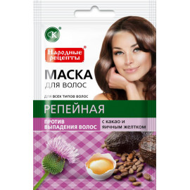 Маска для волос Фитокосметик Репейная с какао и яичным желтком 30 мл
