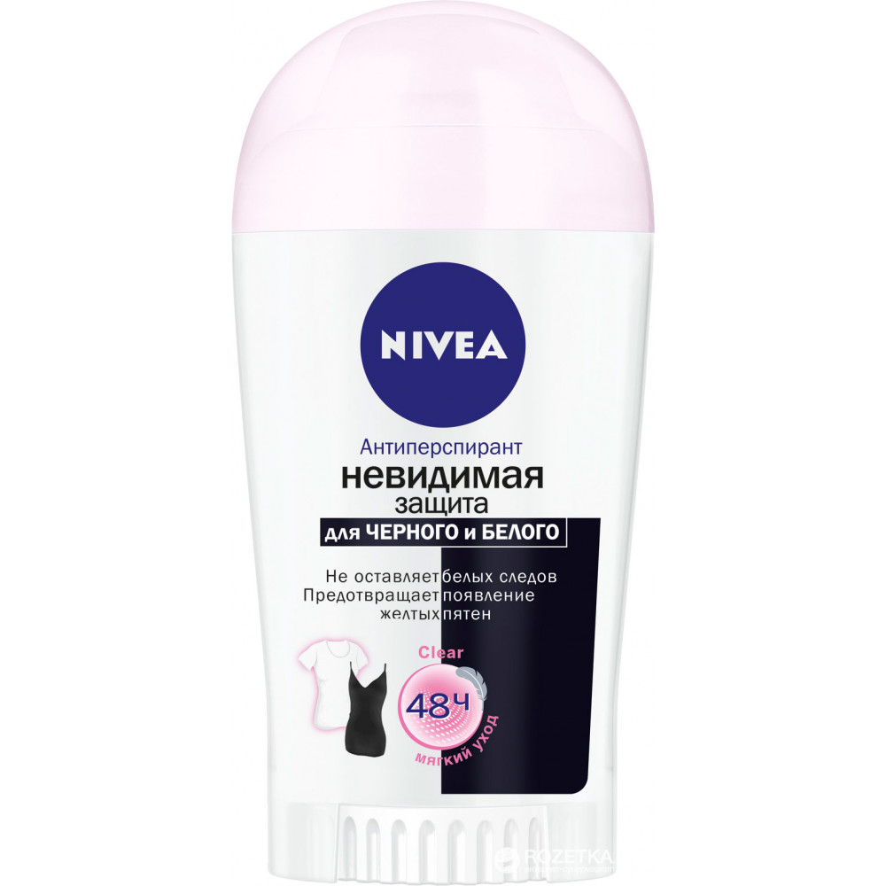 Дезодорант-антиперспирант Nivea Clear Невидимая защита для черного и белого 40 мл