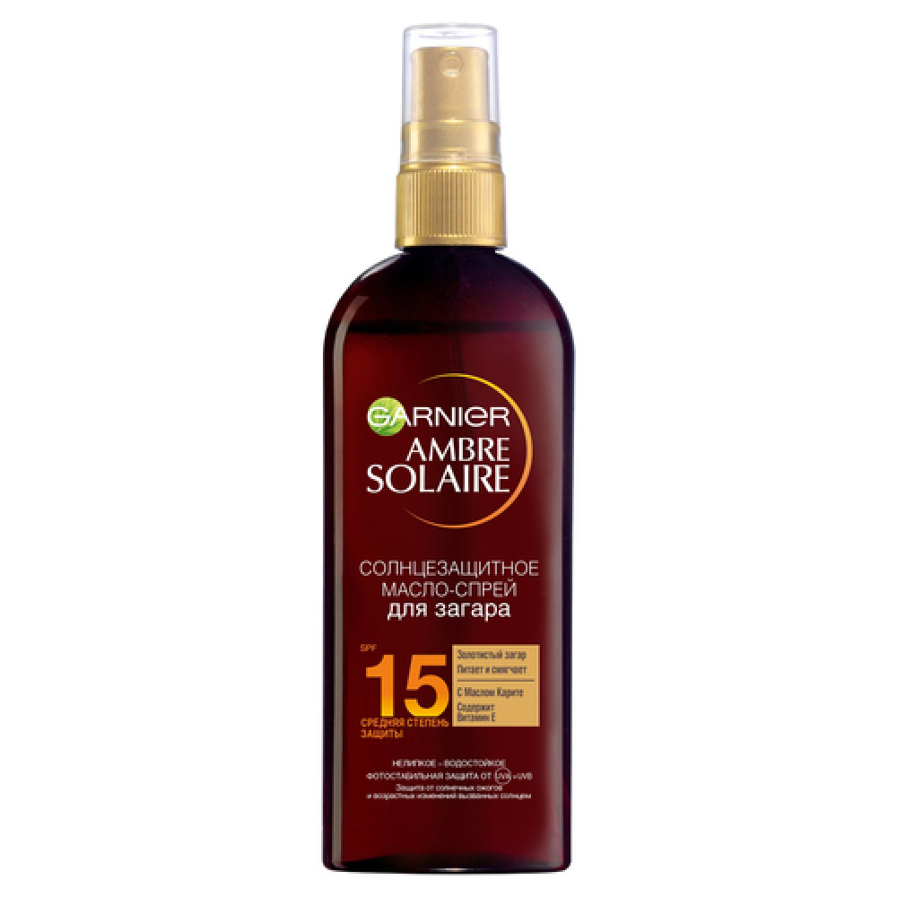 Солнцезащитное масло-спрей для загара Garnier Ambre Solaire SPF 15 150 мл
