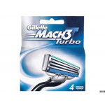 Gillette Mach3 Turbo лезвия для станка 4 шт.