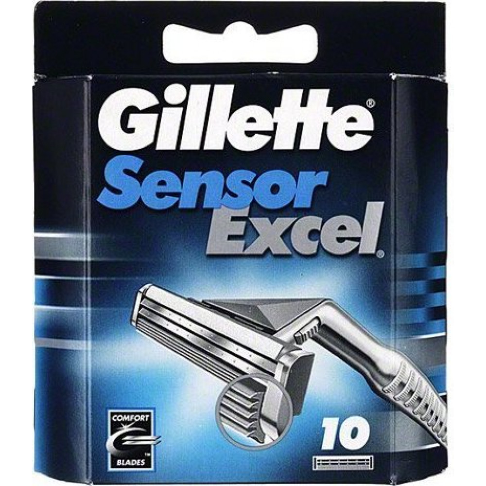 Gillette Sensor Excel сменные кассеты для станка\бритвы (упак 10 шт)