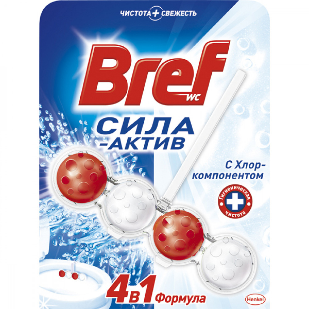 ТУАЛЕТНЫЙ БЛОК BREF СИЛА-АКТИВ С ХЛОР-КОМПОНЕНТОМ, 50Г