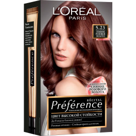 Краска для волос L’Oréal Paris Preference 5.23 Темно-розовое золото 2 х 60 мл + 54 мл
