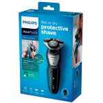 Philips AquaTouch S5420/21 бритва для мужчин Бритвенная головка Триммер Синий, Древесный уголь, Серебристый