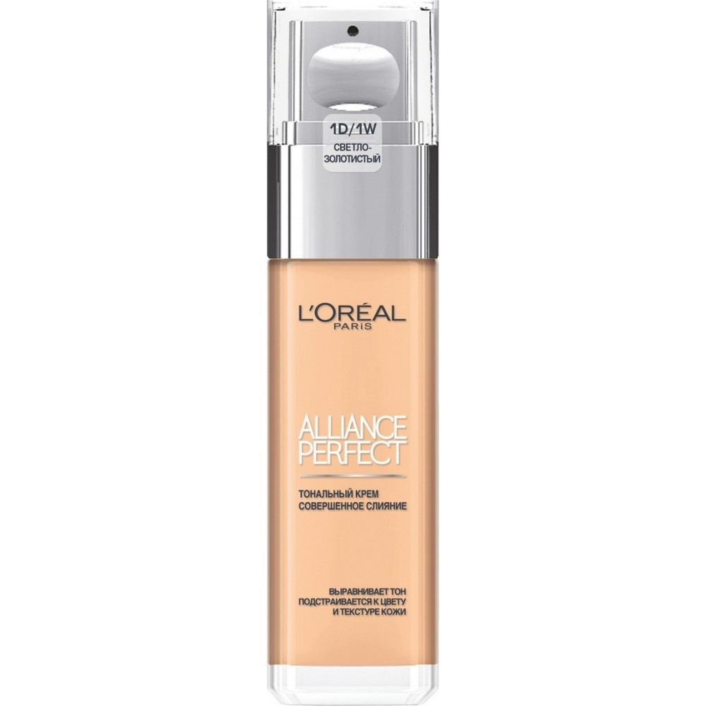 L'Oreal Paris Тональный крем Alliance Perfect Совершенное слияние, выравнивающий и увлажняющий, оттенок 1D, светло-золотистый, 30 мл