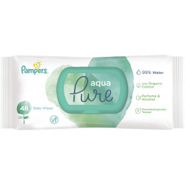 Детские влажные салфетки Pampers Aqua Pure 48 шт 