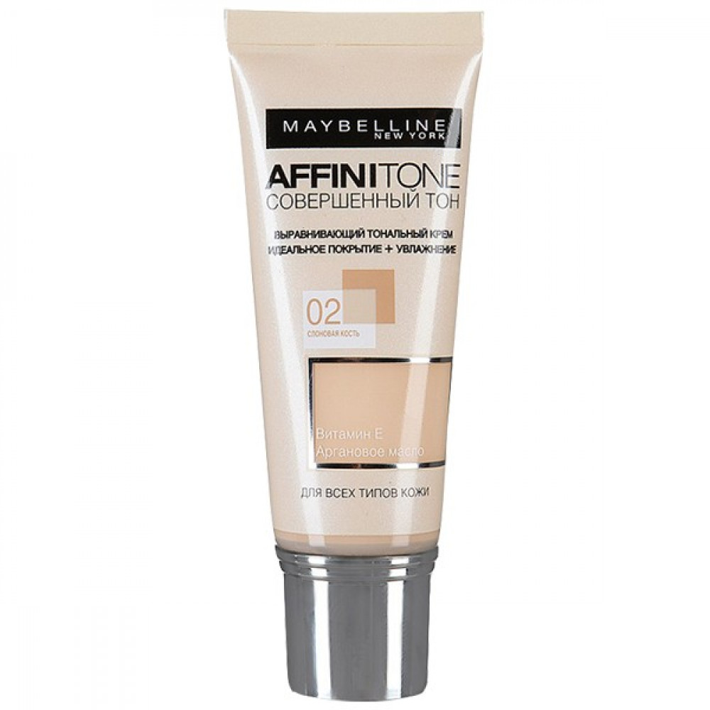 Тональный крем Maybelline Affinitone Совершенный Тон 30 мл 02-Слоновая кость
