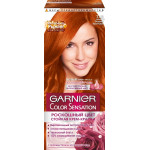 Garnier Стойкая крем-краска для волос "Color Sensation, Роскошь цвета", Коллекция "Янтарные рыжие", оттенок 7.40, Янтарный Ярко-Рыжий, 110 мл
