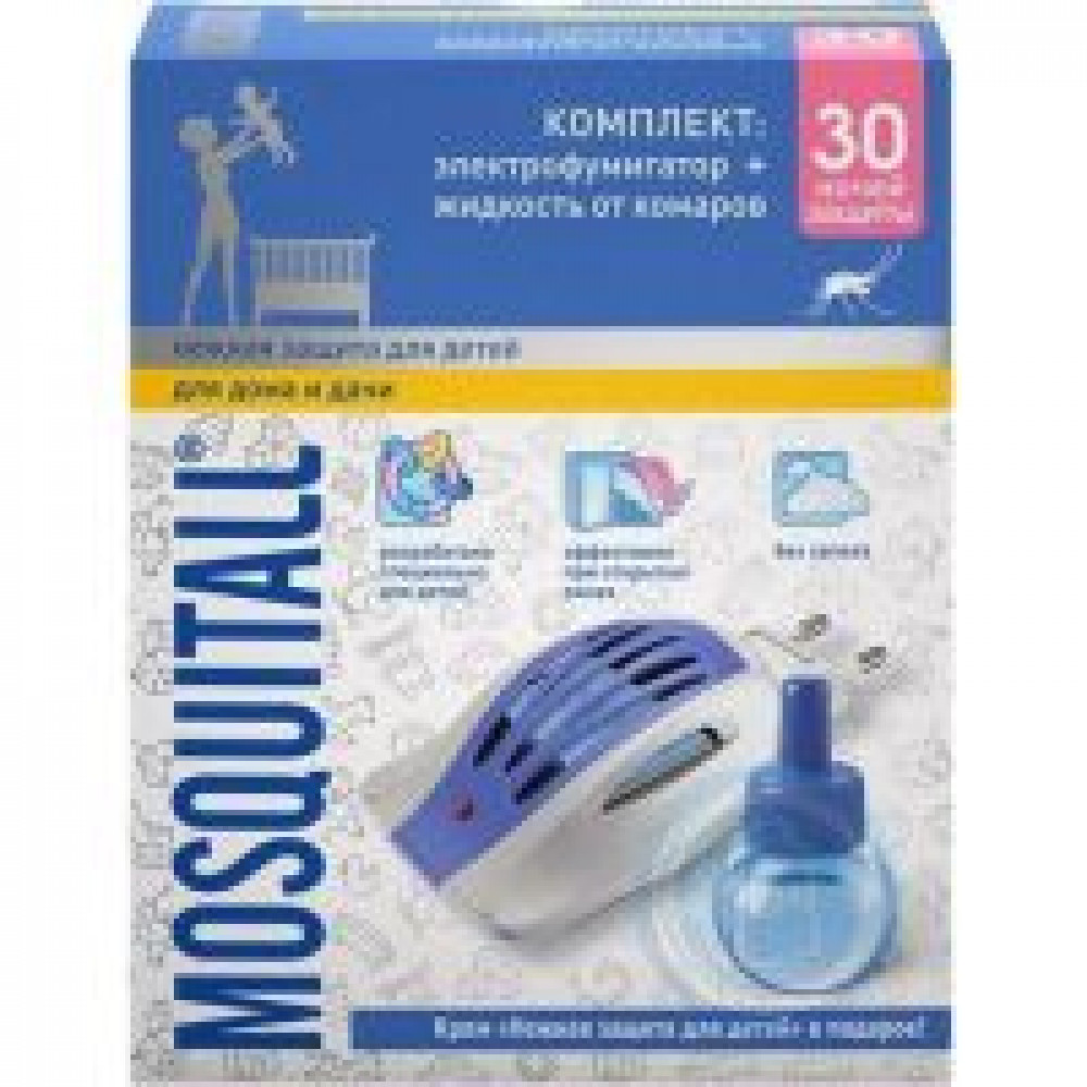 Mosquitall нежная защита для детей электрофумигатор жидкость на 30ночей