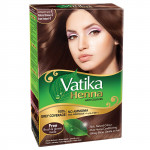 Vatika Henna NATURAL BROWN 4, Dabur (Ватика хна НАТУРАЛЬНЫЙ КОРИЧНЕВЫЙ 4, Дабур), 60 г. (6 пакетиков по 10 г.)