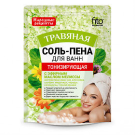 Соль-пена для ванн Народные рецепты тонизирующая Травяная, 200 г