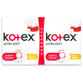 Гигиенические прокладки Кotex Ultra Soft Normal Duo 20 шт