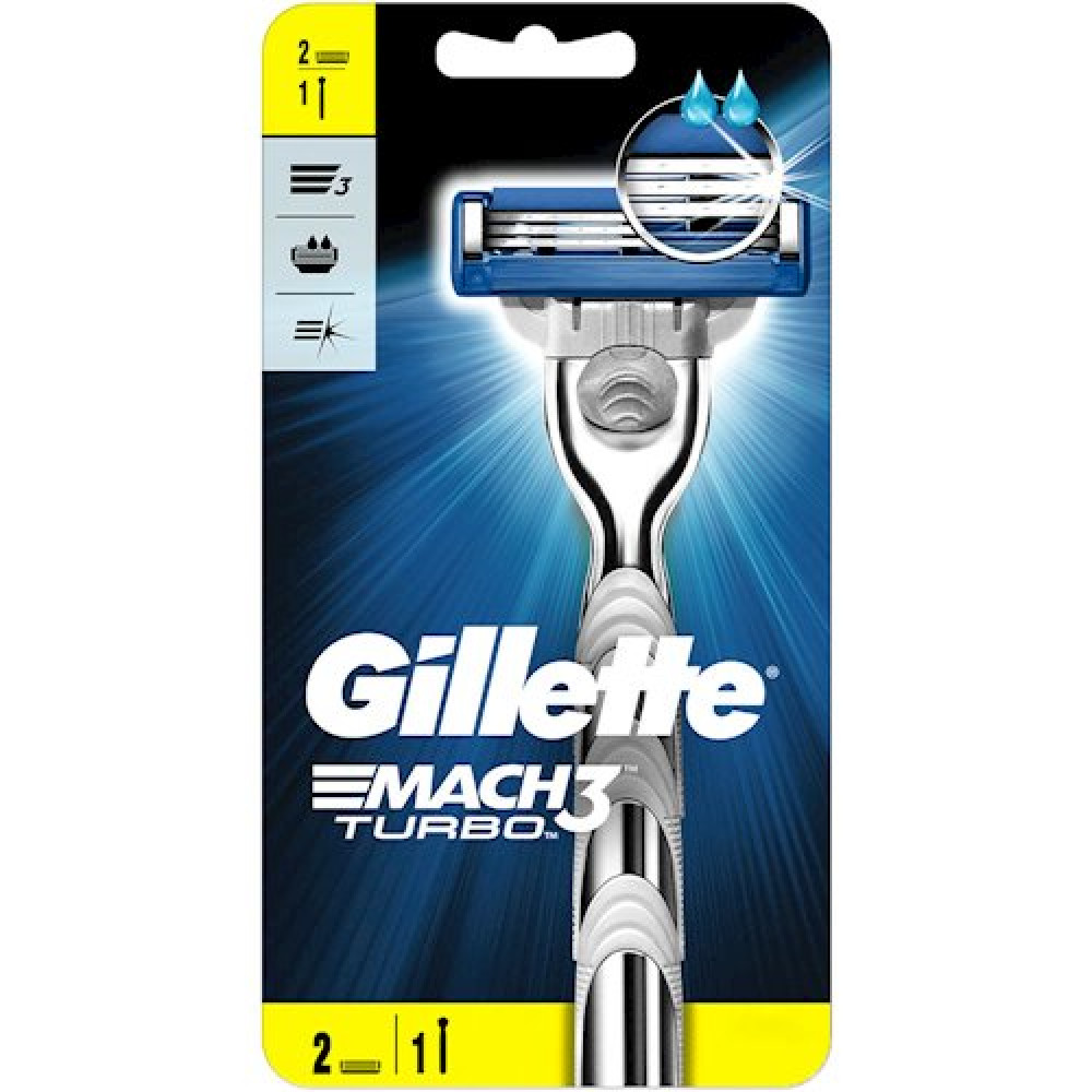 Бритва GILLETTE MACH3 Turbo c 2 сменными кассетами