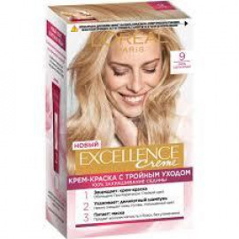 Краска для волос L'Oreal Excellence Creme (192 мл) - 9 Очень светло-русый