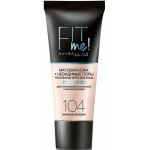 Maybelline New York Тональный крем для лица "Fit Me", матирующий, скрывающий поры, Оттенок 104, Ванильно-Бежевый, 30 мл