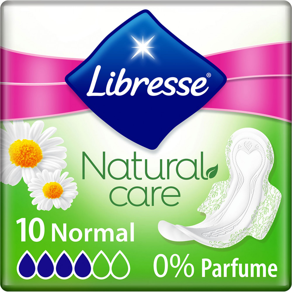 Гигиенические прокладки Libresse Natural Care Ultra Clip Normal 3 мм 10 шт