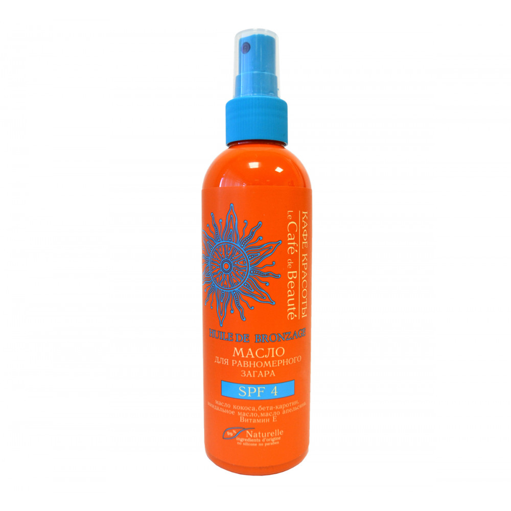 Кафе Красоты Масло для равномерного загара La Cafe De Bote SPF 4 200 мл