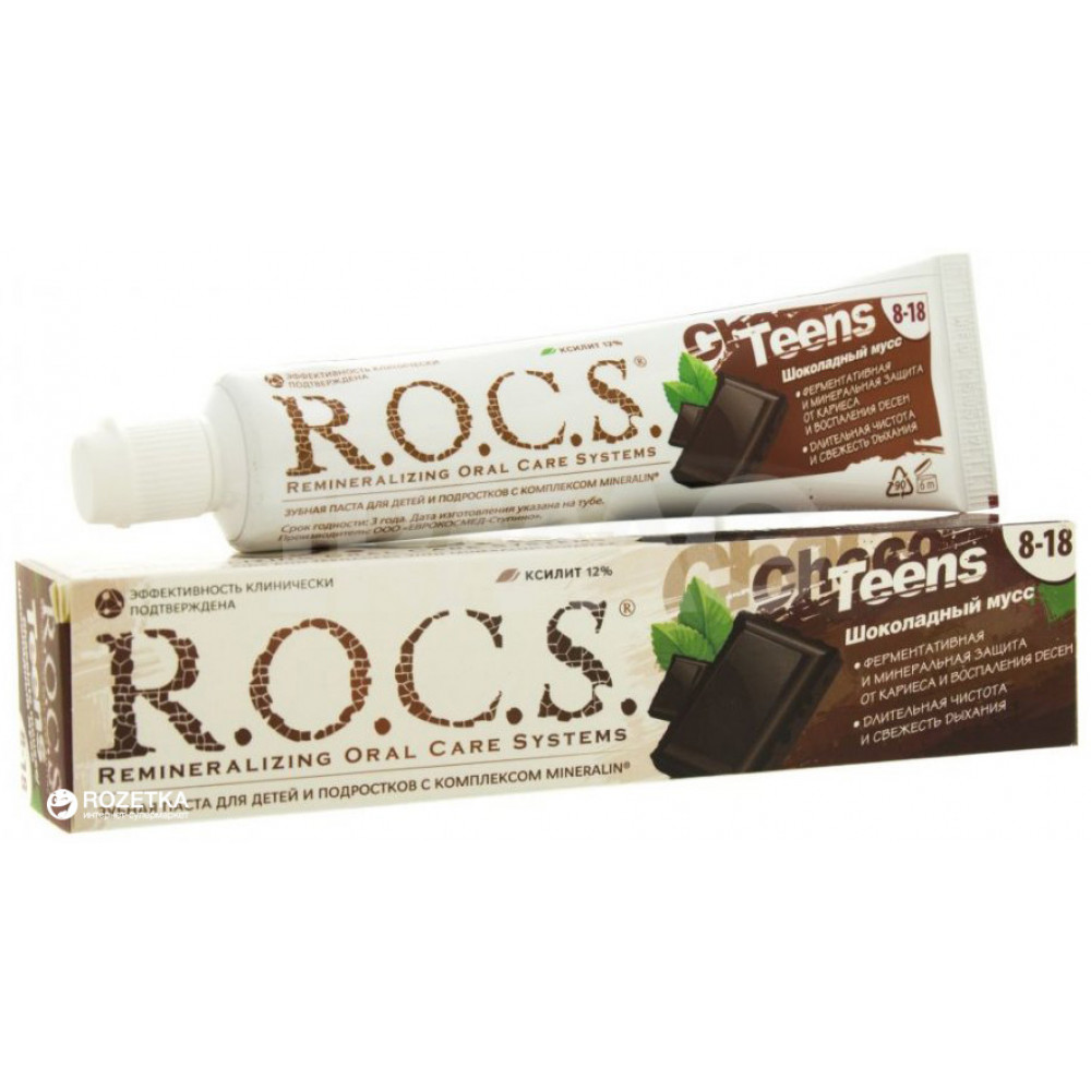 Зубная паста R.O.C.S. Teens Шоколадный мусс 74 г