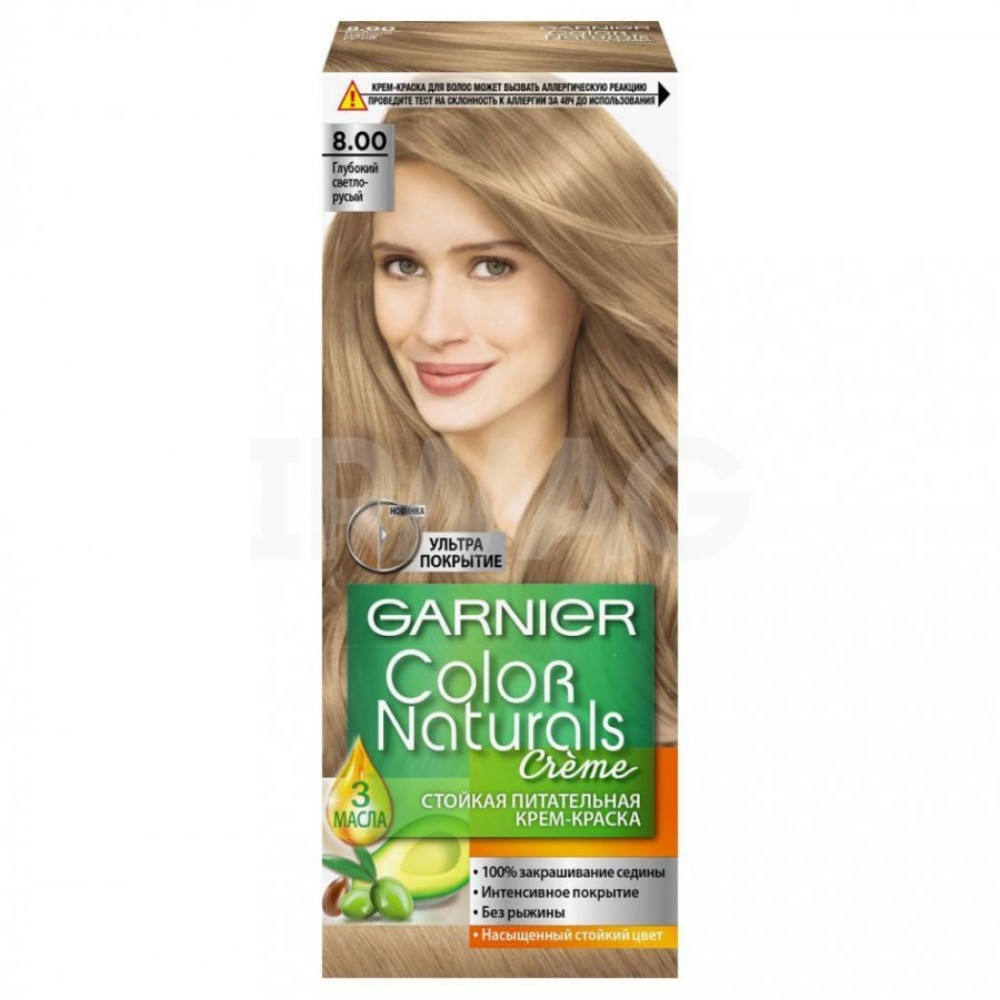 Крем-краска для волос Garnier Color Naturals (110 мл) - 8.00 Глубокий Светло-Русый