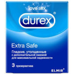 Презервативы Durex Extra Safe, упаковка, 3 шт.