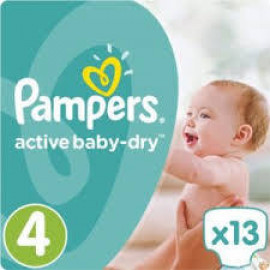 PAMPERS BABY DRY T4 13PC