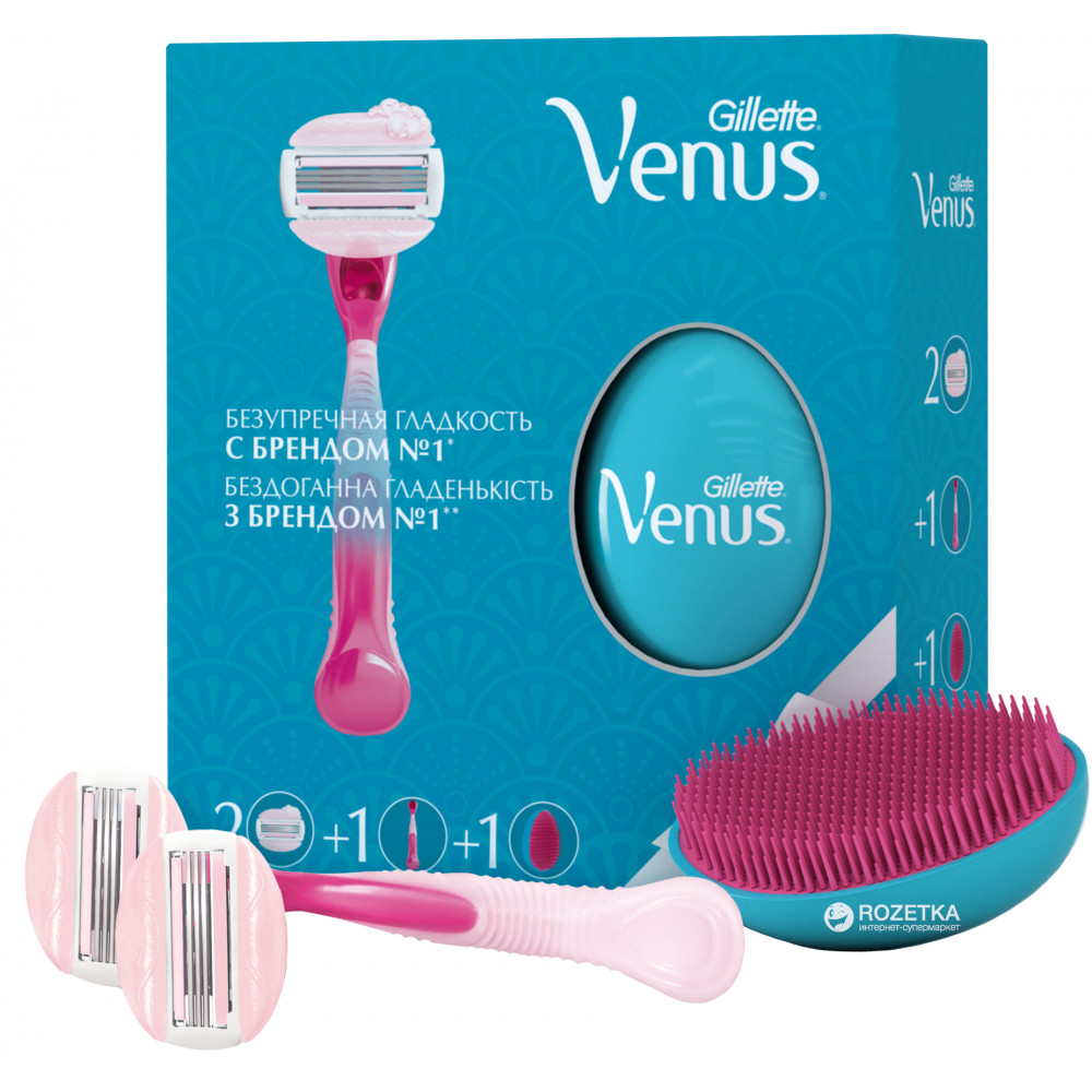 Подарочный набор Venus SPA Breeze бритва с 1 сменной кассетой + расческа 
