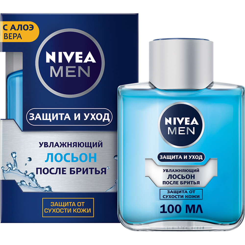 Лосьон после бритья Nivea Men Защита и уход увлажняющий с алоэ вера 100 мл
