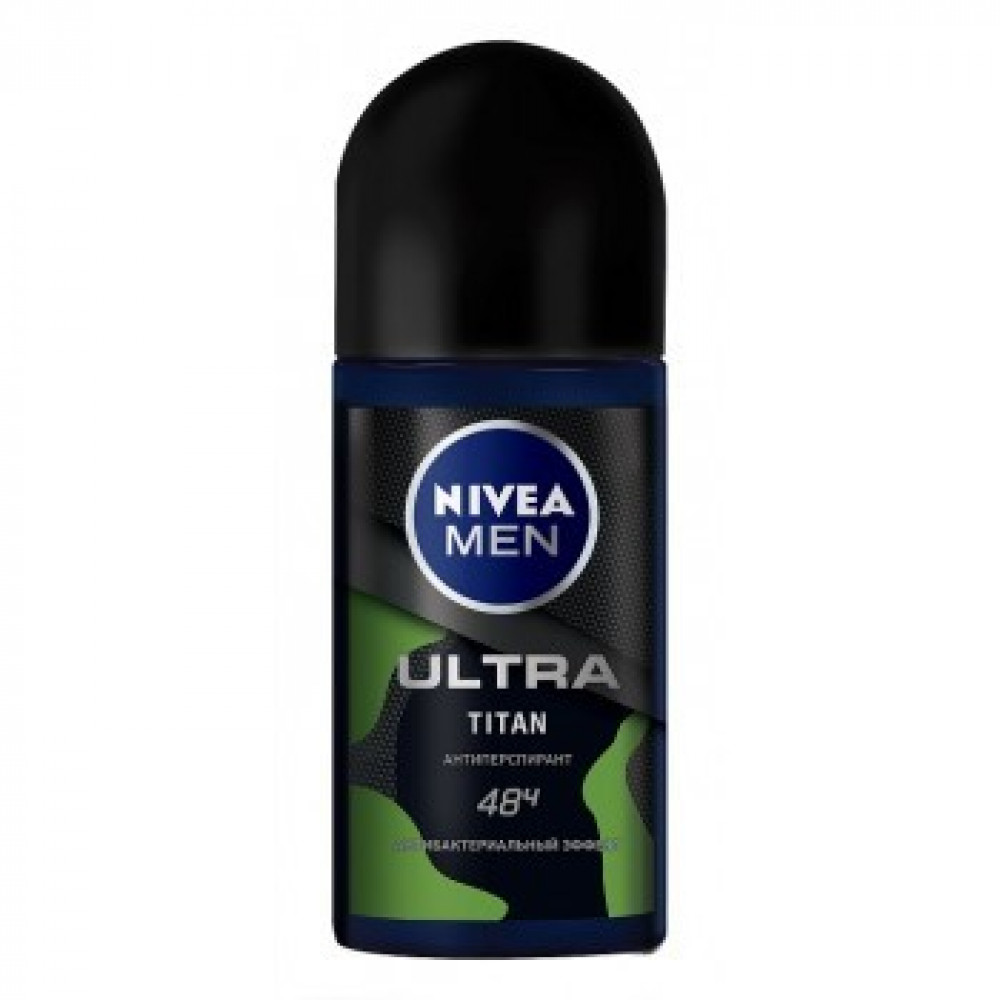 Дезодорант роликовый NIVEA ULTRA Titan 50 мл антибактериальный эффект