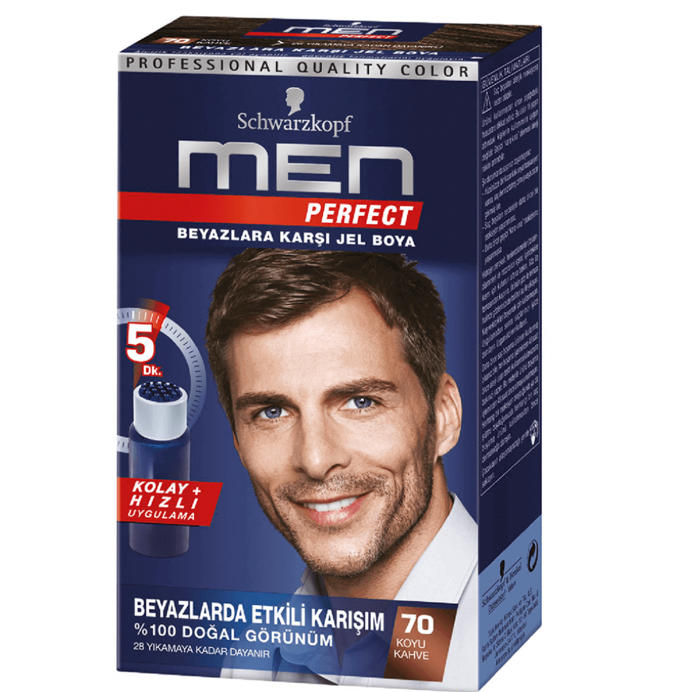 Тонирующий гель для мужчин "Men Perfect", оттенок: 70 (Натуральный темно-каштановый)